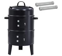 vidaXL Outdoor Grill Diameter 40 x 80 cm Steel Black