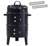 vidaXL Outdoor Grill Diameter 40 x 80 cm Steel Black