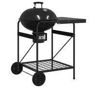 vidaXL Outdoor Grill with Wheel Black 91 x 71 x 107 cm Metal, Alfresco Cooking: