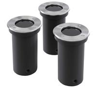 vidaXL 3x Outdoor Ground Lights Round Garden Pathway Recessed Built-in Lamp