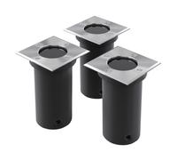 vidaXL Outdoor Ground Lights 3 pcs Square