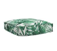 vidaXL outdoor/indoor cushion - tropical leaf pattern - polyester 60x60x12 cm - square green decor for patios, gardens, and living rooms