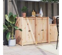 vidaXL Outdoor Kitchen Doors 2 pcs 50x9x82 cm Solid Wood Pine