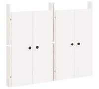 vidaXL Outdoor Kitchen Doors 2 pcs, Cabinet Door for Indoor Outdoor, Kitchen Access Door for BBQ Island Grilling Station, White Solid Wood Pine