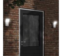 (white, 1 pcs/without sensor) vidaXL Outdoor LED Wall Lights Wall Lamps Wall Lantern Die-cast Aluminium