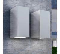 vidaXL Outdoor LED Wall Lights 2 pcs Square Up/Downwards