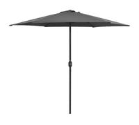 vidaXL Outdoor Parasol - Anthracite - Aluminium Pole - 270 cm Diameter - Round - UV Protective, Anti-fade Polyester - Garden Umbrella with Air Vent,