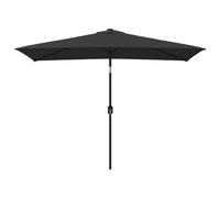 vidaXL Outdoor Parasol with Metal Pole Anti-UV Sun Protection Fabric Umbrella Sunshade Garden Patio 300x200cm Black