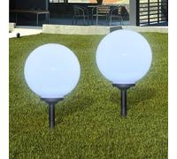 vidaXL Outdoor Pathway Lamps 2 pcs LED 30 cm with Ground Spike