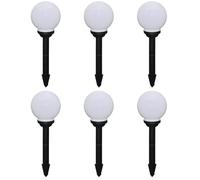 vidaXL Outdoor Pathway Lamps 6 pcs LED 20 cm with Ground Spike