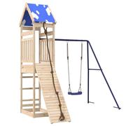 vidaXL Outdoor Playset, Garden Playhouse with Play Tower and Climbing Wall, Play