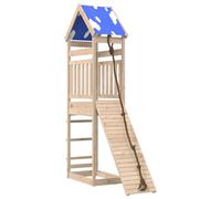vidaXL Outdoor Playset, Garden Playhouse with Play Tower and Climbing Wall, Play
