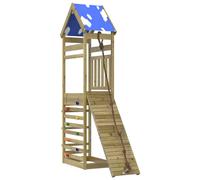 vidaXL Outdoor Playset, Garden Playhouse with Play Tower and Climbing Wall, Play