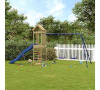 Outdoor Playset Playhouse Play Tower Garden Playground Set Solid Wood vidaXL