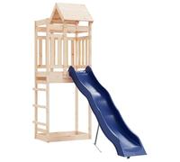 vidaXL Outdoor Playset: Solid Pine Wood, Multifunctional Entertainment Centre with Slide & Sandpit, Sturdy & Safe Design