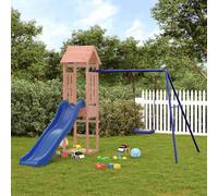 Playhouse Outdoor Climbing Frame Patio with Slide Swing Solid Wood Pine vidaXL
