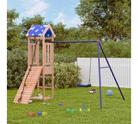 Playset Solid Douglas Wood Blue 238x196x208cm Outdoor Kids Tower Swing Sandpit