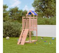 Playset Natural Solid Douglas Wood 52.5x170.5x215cm Outdoor Kids Play Tower Roof