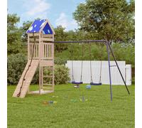 vidaXL Outdoor Playset Solid Wood Pine, Brown