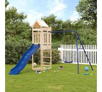 vidaXL Outdoor Playset Solid Wood Pine, Brown