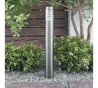 Outdoor Post Lamp Standing Stainless Steel 10.1x80cm Solar Garden Light vidaXL