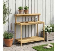 VidaXL Outdoor Potting Bench 111.5 X 48.5 X 107 Cm Solid Wood