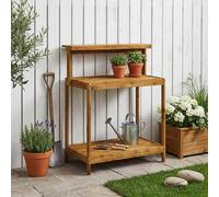 VidaXL Outdoor Potting Bench 86.5 X 48.5 X 106 Cm Solid Wood