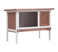 Outdoor Rabbit Hutch 1 Layer Wood Pet House Cage Carrier Multi Colours vidaXL