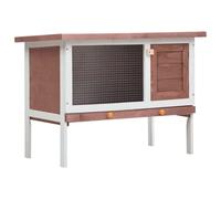 vidaXL Outdoor Rabbit Hutch 1 Layer Brown Wood UK HOT