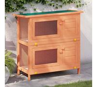 Outdoor Rabbit Hutch 4 Doors Wood Pet House Cage Carrier Multi Colours vidaXL