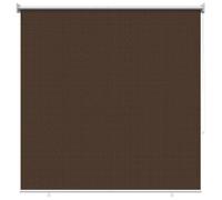 vidaXL Outdoor Roller Blind 90% UV Blocking Brown HDPE Roller Blind Balcony Patio Sun Shade Garden Window