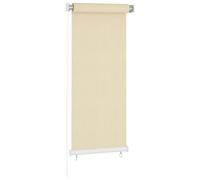 vidaXL Outdoor Roller Blind Cream 60x140 cm HDPE Window Shade Roller Blind