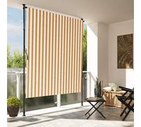 vidaXL Outdoor Roller Blind Orange and White 150x270 cm Fabric&Steel