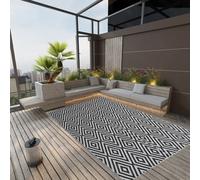 vidaXL Outdoor Rug ARAKIL Black 140x200 cm PP