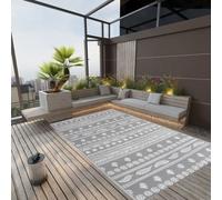 Outdoor Rug ARAKIL Grey 140x200 cm PP Balcony Carpet Blanket vidaXL