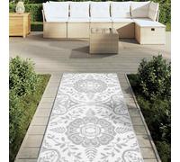 vidaXL Outdoor Rug ARAKIL Light Grey 80x250 cm PP