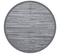 vidaXL Outdoor Rug, Garden Rug Round on Both Sides, Balcony Rug, Patio Rug, UV-Resistant, Rug for Balcony Patio, Grey, Diameter 200 cm, Polypropylene