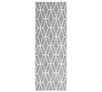 vidaXL Outdoor Rug-Grey 80x250 cm-Polypropylene Carpet-Patio/Balcony/Deck Indoor/Outdoor Area Runner-Soft Jacquard Pattern