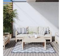 vidaXL Outdoor Rug Navy and White 80x150 cm Reversible Design UK GF0
