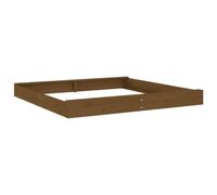 (honey brown pine, 200 x 200 x 20 cm) vidaXL Sandbox with Seats Kids Toy Outdoor Sandpit Square Solid Wood Pine