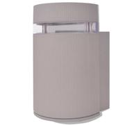 vidaXL Outdoor Semi-Cylindrical Wall Sconce Grey Aluminium Garden Light Lamp vid