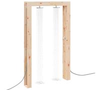 vidaXL Outdoor Shower Nature 137 x 23 x 226 cm Solid Pine Wood Garden and Patio Modern Outdoor Shower Durable Rust Resistant Weather Resistant Eco-Friendly Space Saving Unit