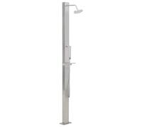 vidaXL Outdoor Shower Straight Rainfall Handheld Shower Head Garden Poolside Patio Shower Towers Waterfall Stainless Steel