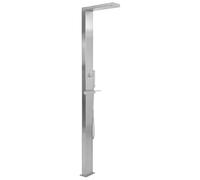 vidaXL Outdoor Shower Tower - Stainless Steel Brushed Finish, Dual Function Rainfall/Handheld, Easy Assembly, for Garden/Patio