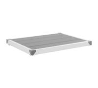 vidaXL Outdoor Shower Tray WPC Stainless Steel 80x62cm Grey Bath Receptor