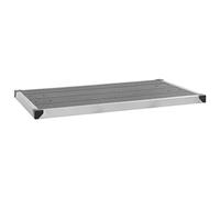vidaXL Outdoor Shower Tray WPC Stainless Steel Grey Garden Receptor Bases