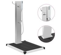 vidaXL Outdoor Shower with Tray WPC Stainless Steel