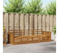 vidaXL Outdoor Sofa Set 3 pcs Natural Solid Acacia Wood