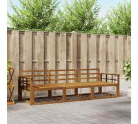 vidaXL Outdoor Sofa Set 3 pcs Natural Solid Acacia Wood