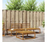 vidaXL Outdoor Sofa Set 3 Piece Natural Solid Acacia Wood